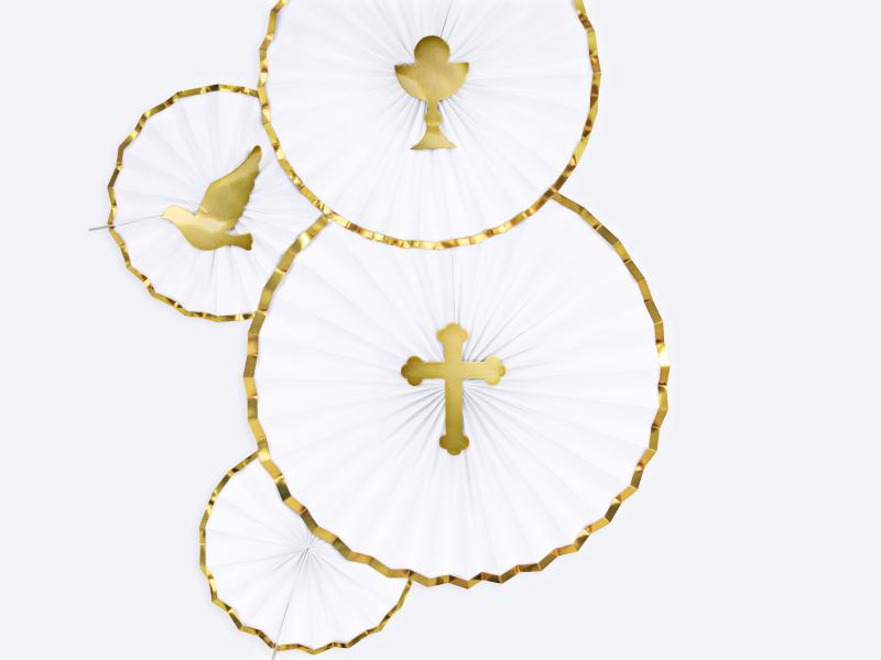 TOPPERY NA TORT KOMUNIA ZŁOTY 31,5CM A/6