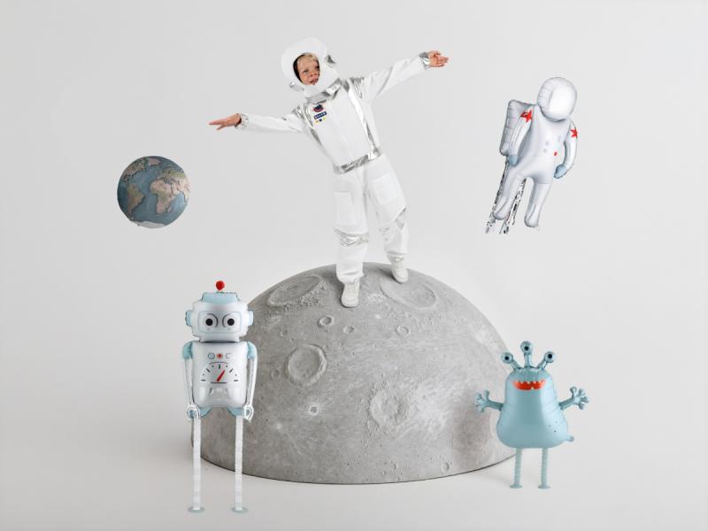 BALON FOLIOWY ROBOT 37X80CM MIX