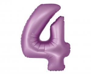 BALON FOLIOWY SMART CYFRA 4 LAWENDA MAT 76CM