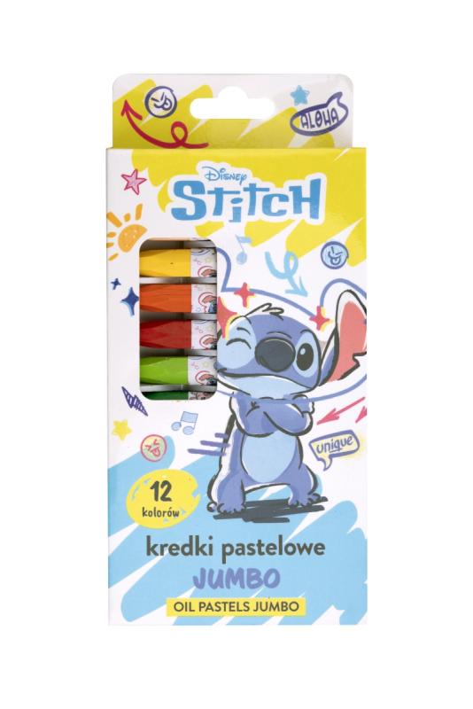 KREDKI 12 BENIAMIN PASTELOWE JUMBO STITCH