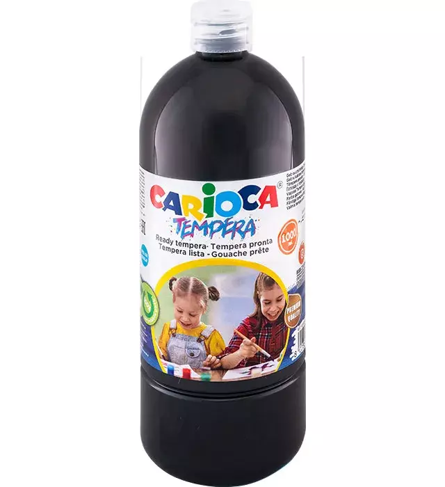 FARBA TEMPERA 1000ML CZARNA CARIOCA (40430/02)