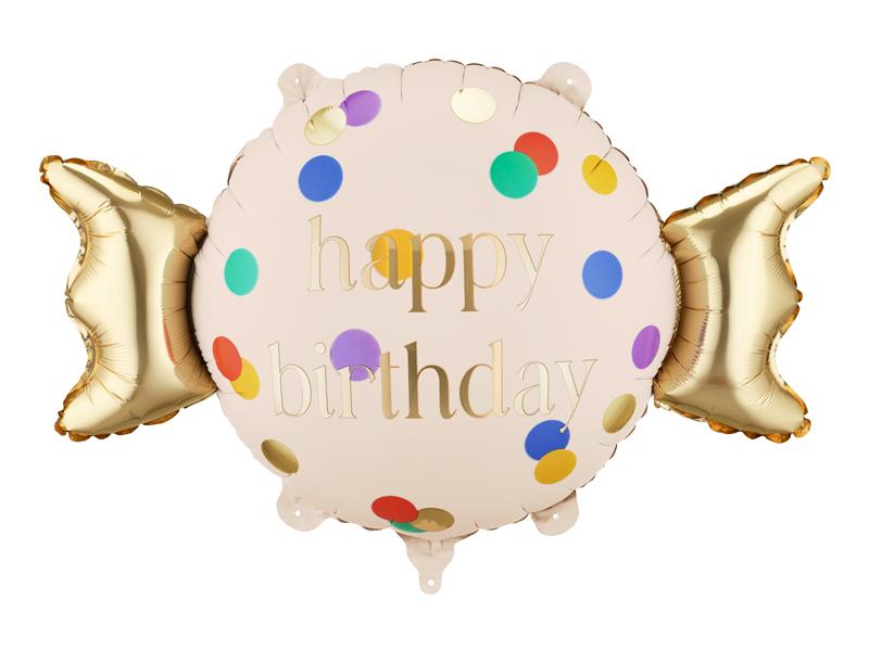 BALON FOLIOWY CUKIEREK HAPPY BIRTHDAY 61X37CM MIX