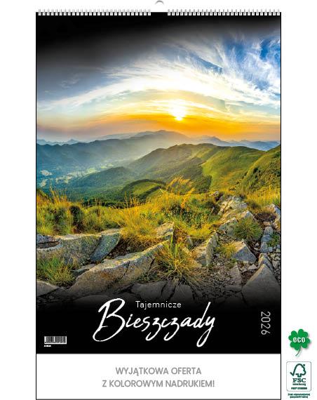 KALENDARZ WIELOPLANSZOWY TAJEMINICZE BIESZCZADY JOTAN STANDARD