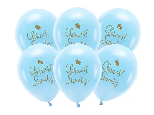 BALONY ECO 33CM CHRZEST ŚWIĘTY BŁĘKIT