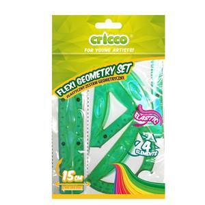 ZESTAW GEOMETRYCZNY CRICCO FLEXI Z LINIJKĄ 15 CM