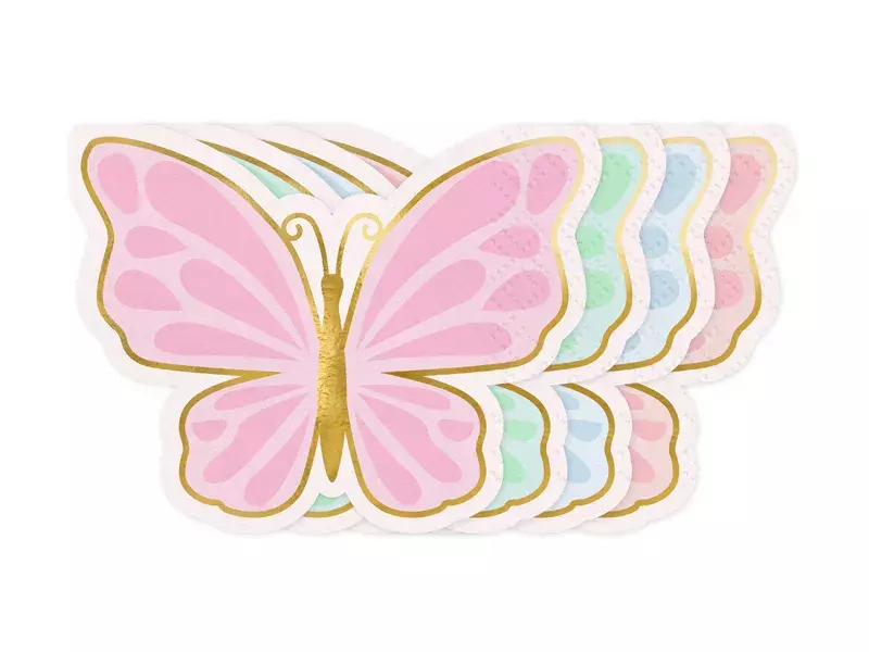SERWETKI MOTYL MIX 16X12CM