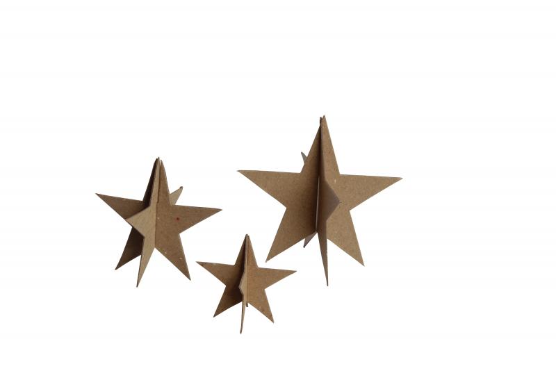 ZESTAW KSZTAŁTÓW TEKTUR.3D STARS A'3 18,13,9CM