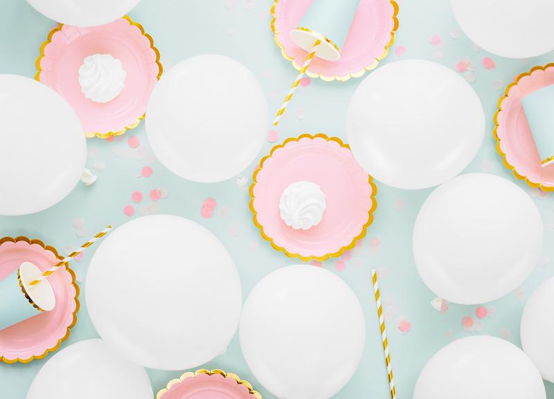 BALONY ECO 26CM PASTELOWE BIAŁY