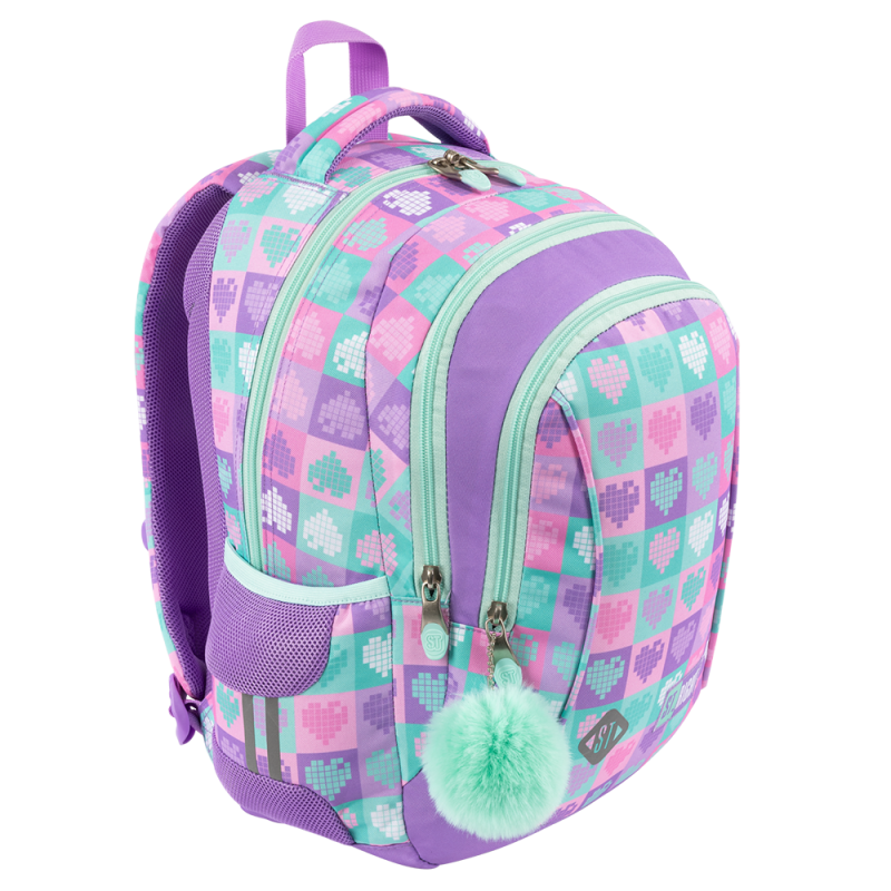 PLECAK 3-KOMOROWY STRIGHT BP-26 CANDY HEARTS
