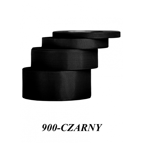 WSTĄŻKA RYPSOWA, 12MM/22MB, CZARNA