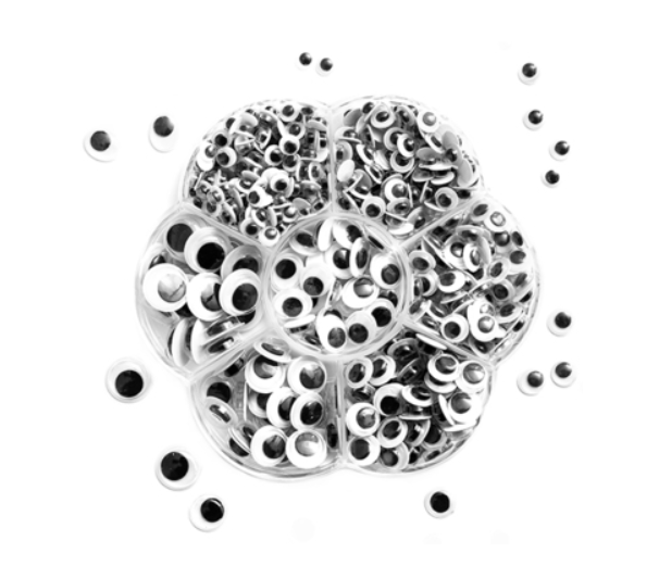 OCZKA SAMOPRZYLEPNE RUCHOME 500SZT MIX