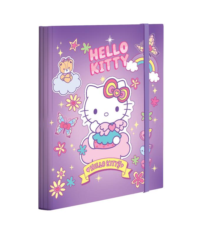 TECZKA PRZESTRZENNA TEKTUROWA A4 Z GUMKĄ / 3 cm - WZÓR 2 HELLO KITTY