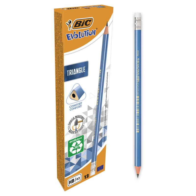 OŁÓWEK BIC EVOLUTION TRIANGLE Z GUMKĄ