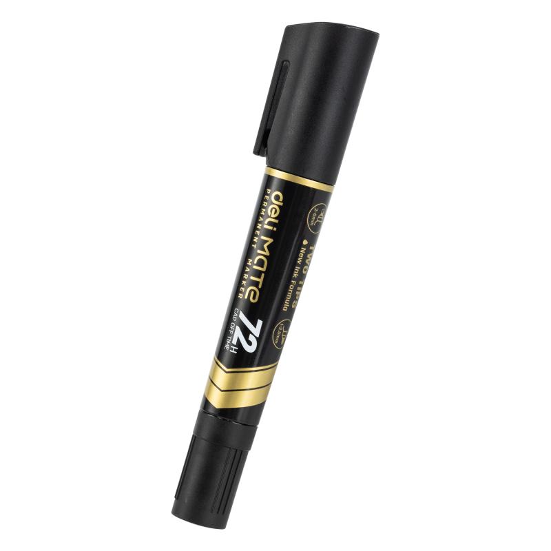 MARKER PERMANENTNY DWUSTRONNY CZARNY 1,5MM 2-6MM DELI
