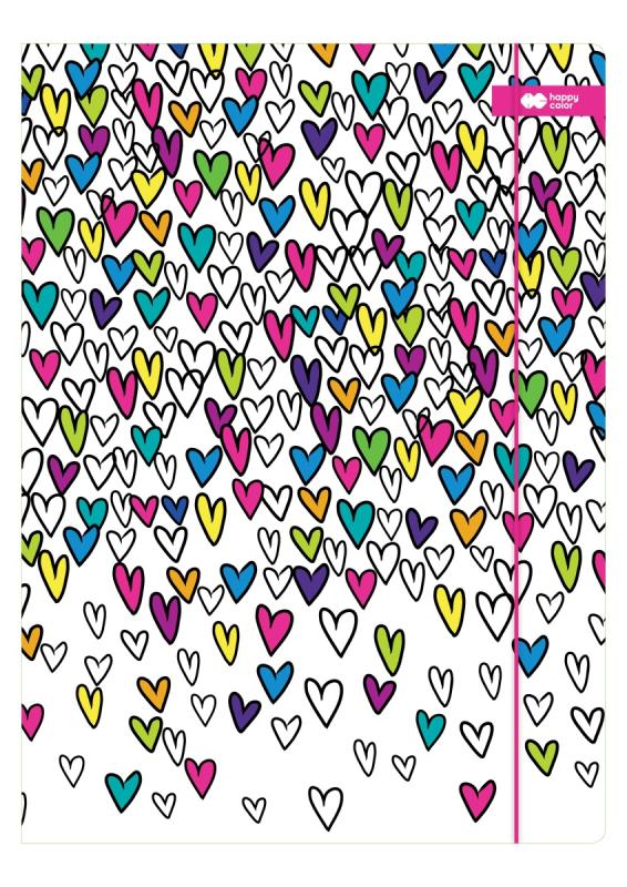 TECZKA Z GUMKĄ MY LOVE BIAŁA 24X31CM HAPPY COLOR