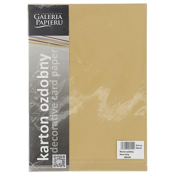 KARTON OZDOBNY PEARL ZŁOTY OP 20SZT 250G