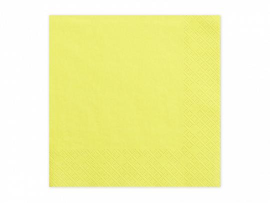 SERWETKI TRÓJWARSTWOWE ŻÓŁTY 33X33CM (20SZT)