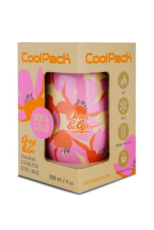 KUBEK TERMICZNY CP COFFEE MUG MISS - 500 ml - FLORES ROSA
