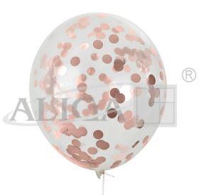 BALONY Z KONFETTI BKN-8575 CZER A'5 30CM