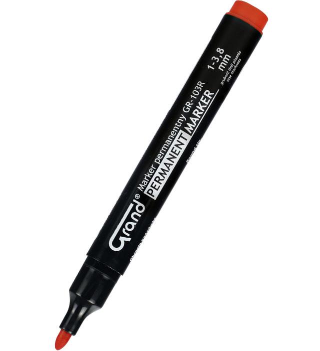MARKER PERMANENT GRAND GR-103R CZERWONY - OKRĄGŁA KOŃC. - A12