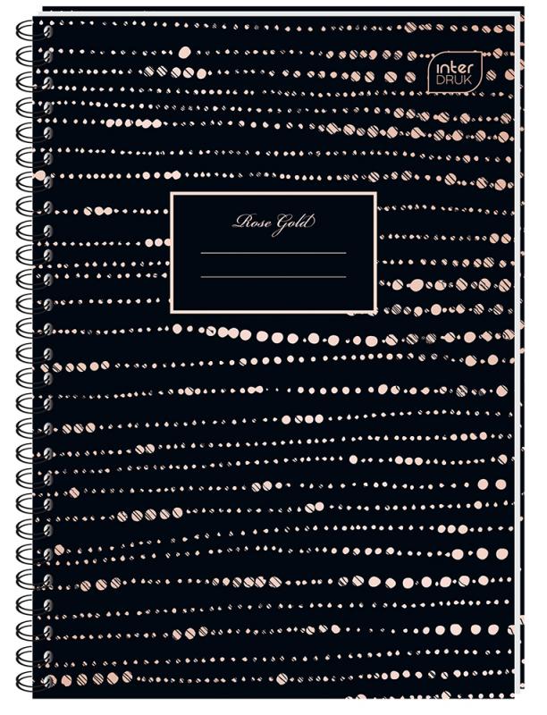 KOŁOZESZYT B5/120 # M 70G METALLIC ROSE GOLD