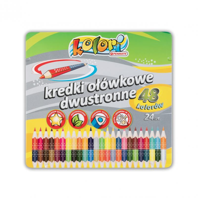 KREDKI OŁÓWKOWE 24/48 TRÓJKĄTNE PANMATE KOLORI PREMIUM