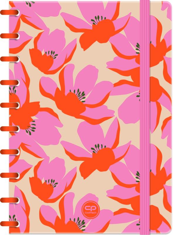 KOŁOZESZYT B5/100 Z GUMKĄ - FLORES ROSA CP