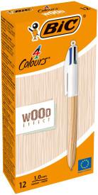 DŁUGOPIS BIC 4 COLOURS WOOD NATURAL A/12