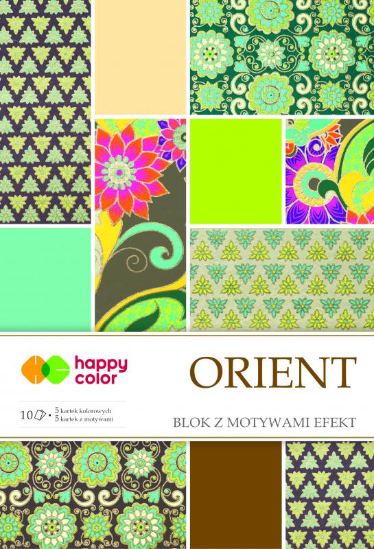 BLOK EFFECT ORIENT 20X29CM 170-220G/M2 10ARK 5MOTYW HAPPY COLOR