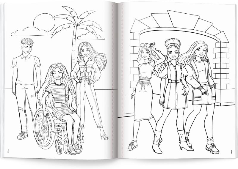 KSIĄŻECZKA BARBIE. MEGAKOLOROWANKA. BROKATOWE NAKLEJKI