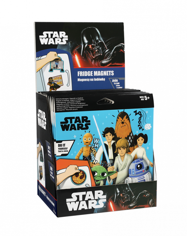 MAGNES NA LODÓWKĘ - MIX 2 WZORÓW STAR WARS DISNEY CORE