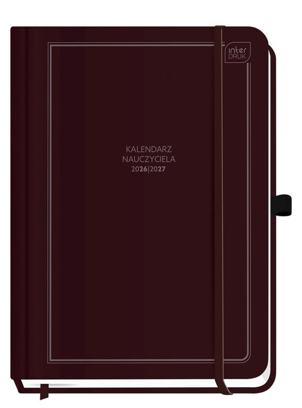 KALENDARZ NAUCZYCIELA A5/192 BURGUNDY 26/27