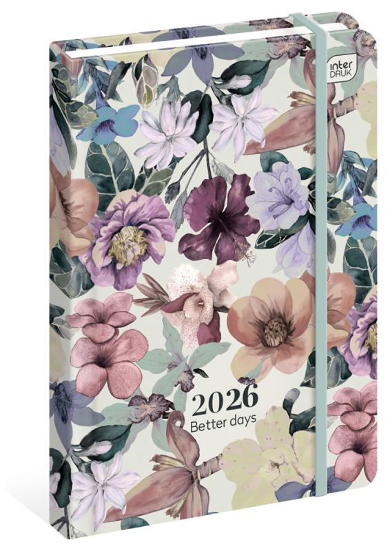 KALENDARZ KSIĄŻKOWY B6/192 MAT+UV FLOWERS