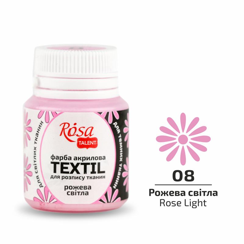 FARBA DO TKANIN ROSE LIGHT 08 20ML ROSA TALENT