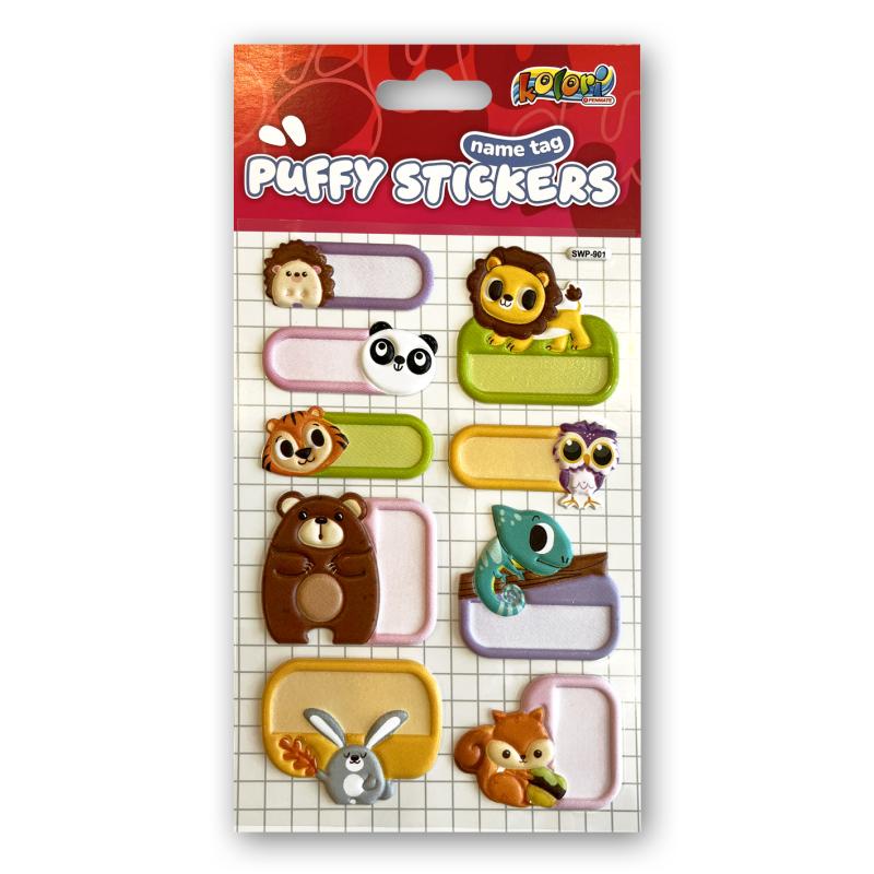 NAKLEJKI PUFFY NAME TAG SWP-901 ANIMALS PENMATE KOLORI