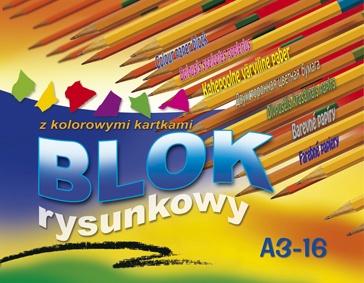 BLOK RYSUNKOWY A3/16 KOLOR KRESKA