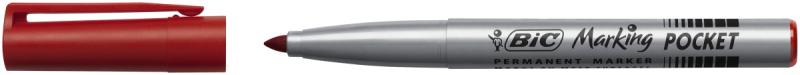 MARKER BIC MARKING FINE POCKET ECOLUTIONS CZERWONY A/12szt