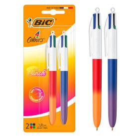 DŁUGOPIS BIC 4-KOL BAR BICOLOR VIVID A/2