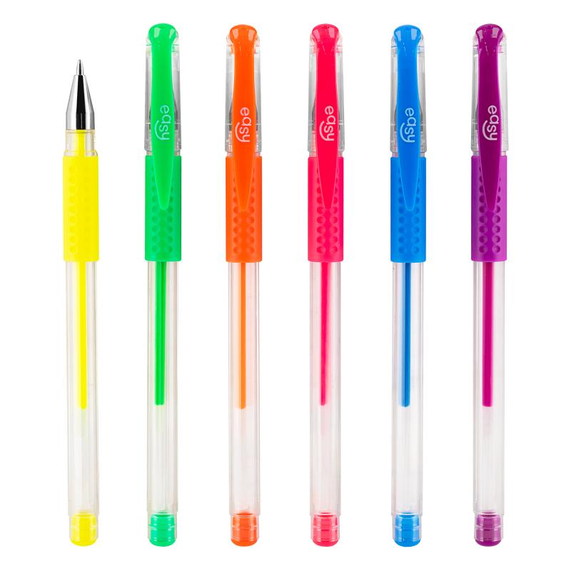 DŁUGOPIS EASY ŻEL.FLUO 6KOL.