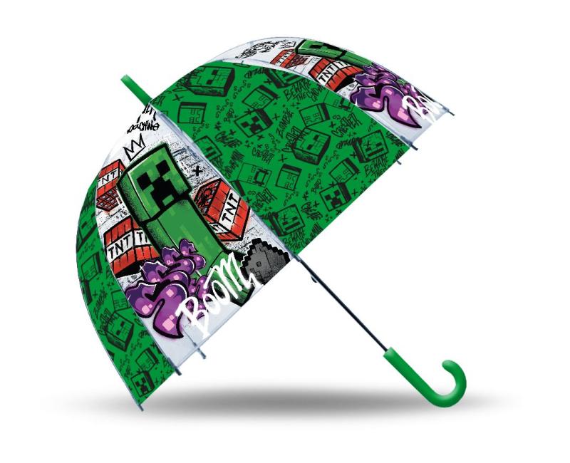 PARASOLKA MANUALNA, PRZEZROCZYSTA, 46 CM MINECRAFT