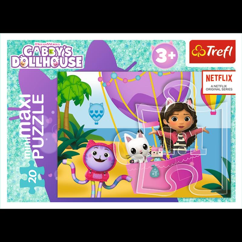 PUZZLE 20 TREFL MINIMAXI KOLOROWY DZIEŃ GABBI