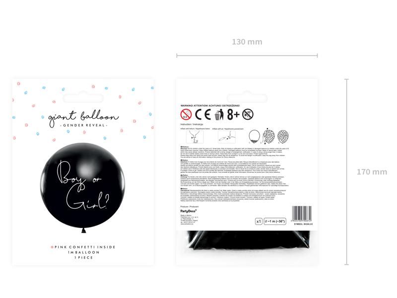 BALON GENDER REVEAL-DZIEWCZYNKA