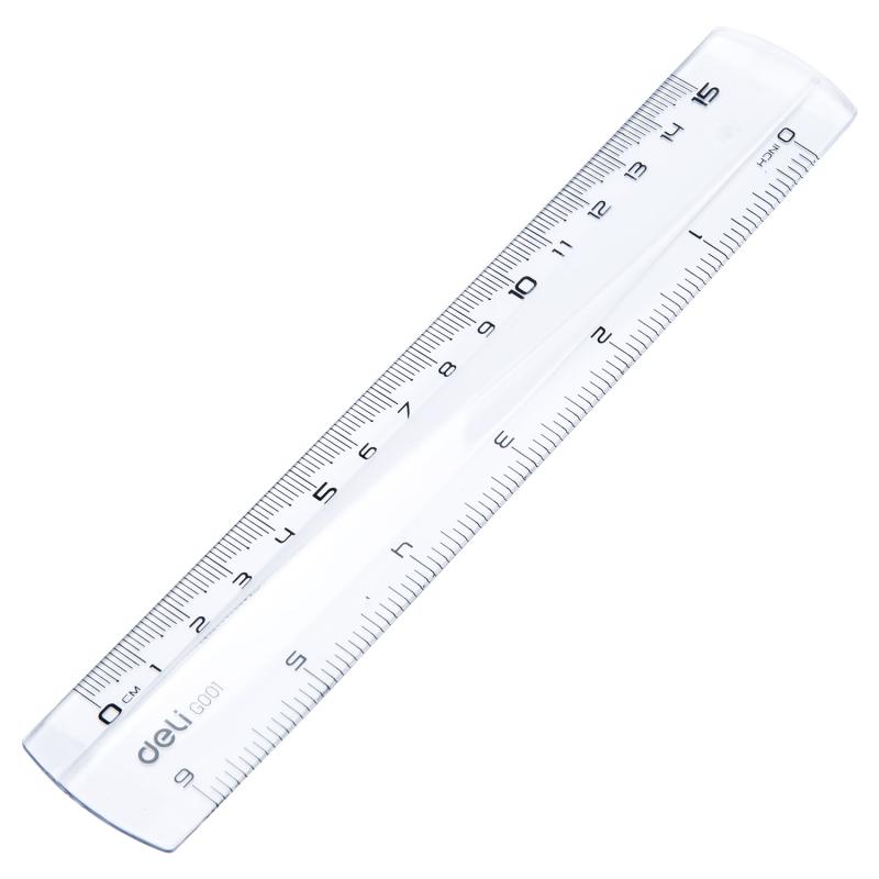 LINIJKA 15CM PIONER PRZEŹROCZYSTA DELI