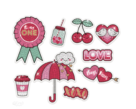 HAFT DIAMENTOWY NAKLEJKI XOXO