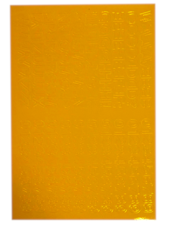 LITERY/CYFRY SAMOP.0,6CM ŻÓŁTE