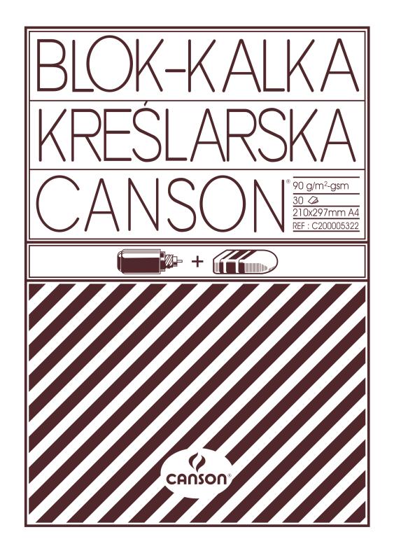 BLOK KALKI KREŚLARSKIEJ CANSON A4 A30 90G