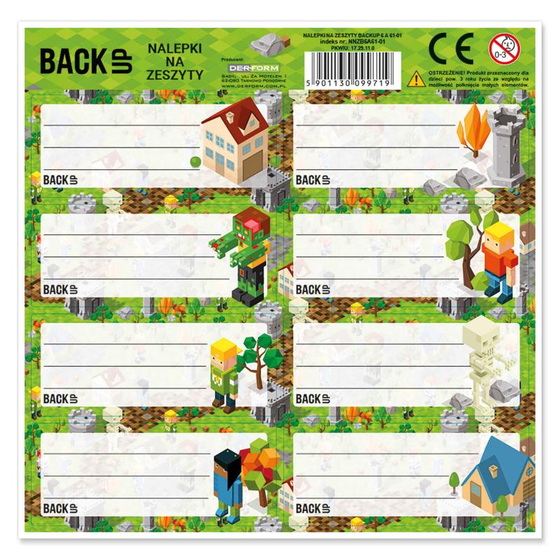 NAKLEJKI NA ZESZYTY BACKUP 8 A 04 A25