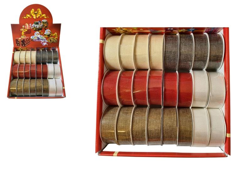 WSTĄŻKA 2,5CMX2,7M JUTA KOLOR A/24