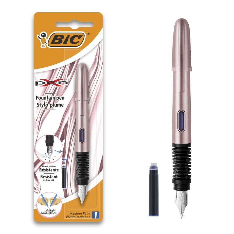 PIÓRO BIC X PEN CHROME PINK BL1