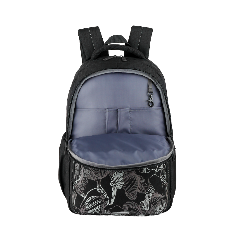 PLECAK OXFORD DREAM TECH RPET CZARNY KWIATY